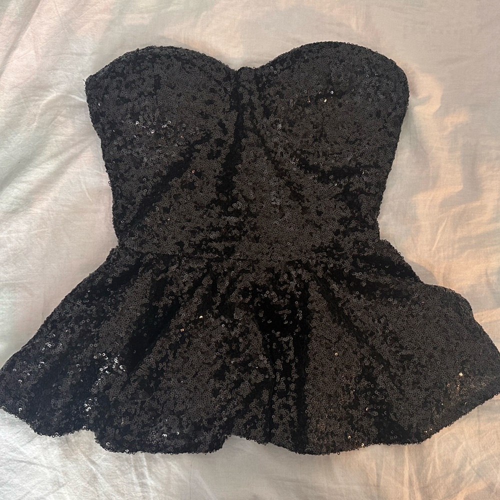 American Vintage Black Sequin Tank Top